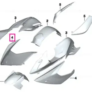 Fairing side section, right GRAVITY-BLUE - BMW Motorrad Retur gratuit