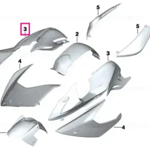 Fairing side section, top right GRAVITY-BLUE - BMW Motorrad Reduceri