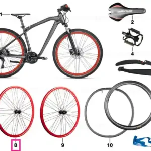 BMW M bike wheel front 28", RED Livrare rapidă