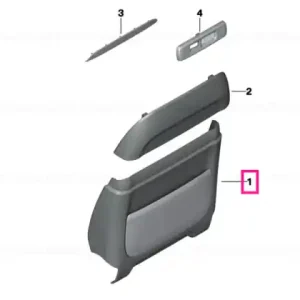 Rear panel, comfort seat, leather,bottom ELFENBEINWEISS - BMW Mai ieftin