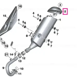 Cap, rear silencer, rear - BMW Motorrad Reducere de preț