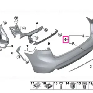 Set, mounts, PDC sensor, rear - BMW Preferatul clienților