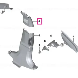 Discount Ornament montant B Alcantara sus dreapta TARTUFO - BMW