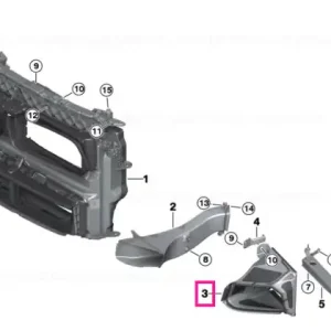 Air duct, exterior radiator, left M - BMW Retur ușor