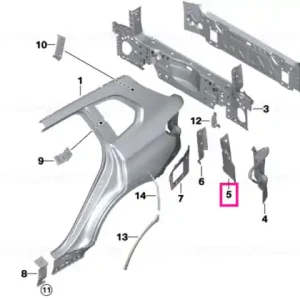 Reinforcement for D-pillar bottom left - BMW Reducere specială