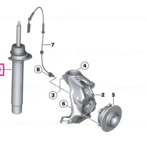 Spring strut, front - BMW Reducere de preț