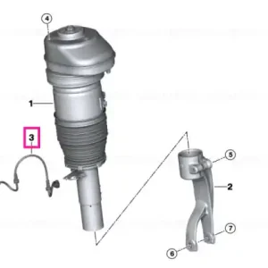 Adapt.cable variable damp.contr.fr.right - BMW Plată securizată