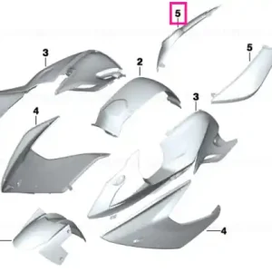Rear lateral part, right GRAVITY-BLUE - BMW Motorrad Promoție