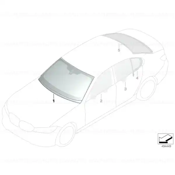 Chilipir Parbriz tenta verde rain/light/condens BMW Seria 3 G20, G21