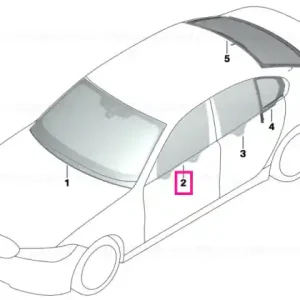 Reduceri Side window, door, left front VSG - BMW
