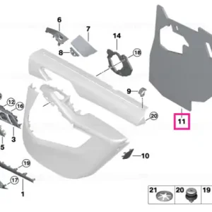Acoustic fleece, rear right - BMW Reduceri