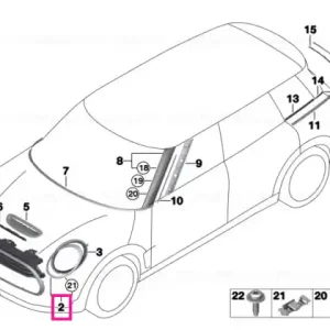 Reducere de preț Inel ornamental far stânga BLACK - BMW - Mini