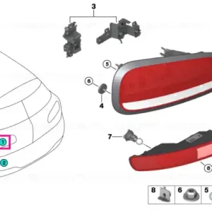 Ofertă exclusivă Tail light, LED, right BLACK - BMW - Mini