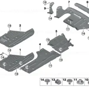 Underbody panelling, rear left - BMW Ofertă specială