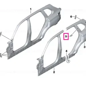 Reinforcement plate, C-pillar, left - BMW Cumpără online