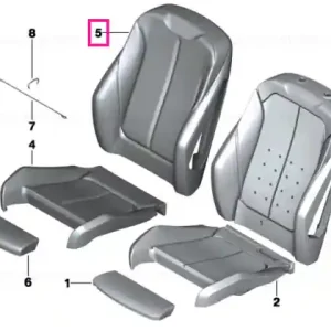 Capac piele spătar sport SCHWARZ - BMW Noutate