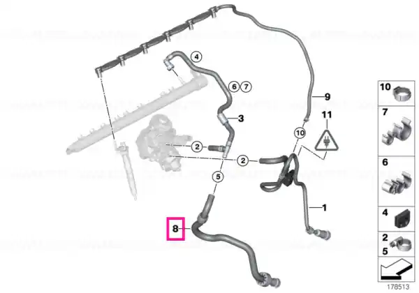 Reducere Fuel return line - BMW