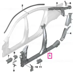 Bestseller Side frame, middle right - BMW