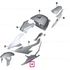 Engine spoiler right - BMW Motorrad Disponibil imediat