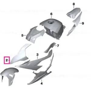 Upper trim section, right LIGHT-WHITE - BMW Motorrad Transport gratuit