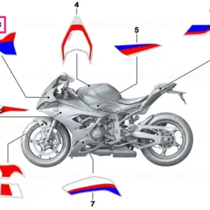 Decor fairing top section, right - BMW Motorrad Comandă acum