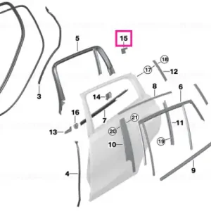Vezi acum Foam part window guide, left - BMW