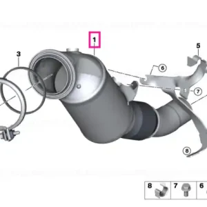 Convertor catalitic/Catalizator, langa motor - BMW Seria 1 F20 F21, Seria 2 F22 F23, Seria 3 F30 F31 F34 G20 G21, Seria 4 F32 F33 F36 G22 G23 G26, Seria 5 G30 G31, Seria 6 G32, X3 G01, X4 G02 Cel mai bun preț