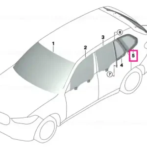 Side window, rigid, rear left SSG - BMW Cel mai bun preț