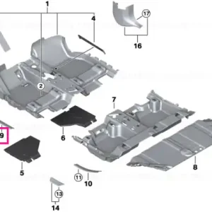 Bandă intrare față SCHWARZ - BMW Noutate