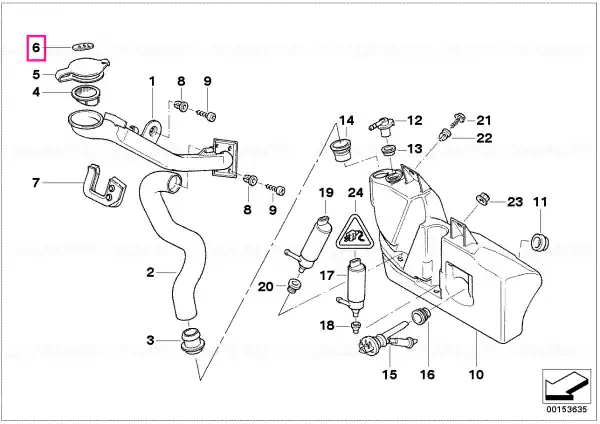 Container filling capacity label 6L - BMW Retur gratuit