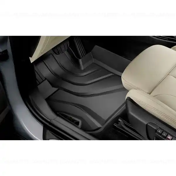 Set covorase fata din cauciuc, BasisLine, Negru - BMW X1 F48 Premium
