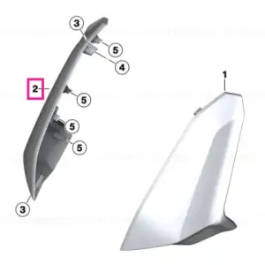 Side trim panel front top right ROHTEIL / BLANK - BMW Motorrad Cel mai vândut