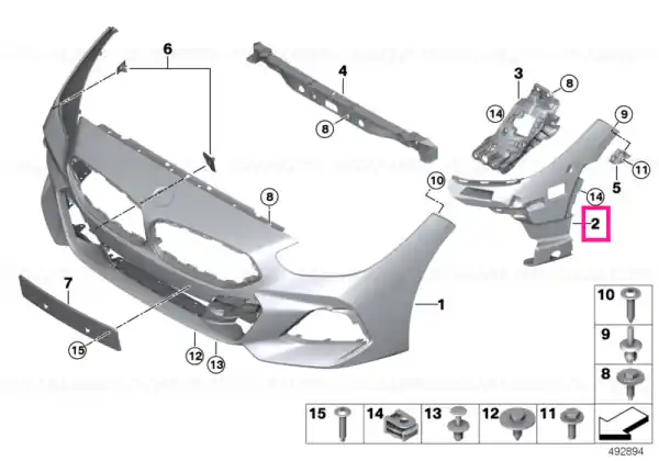 Reducere Insert, bumper front right - BMW