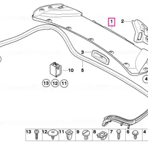 Trunk lid trim panel - BMW Livrare rapidă