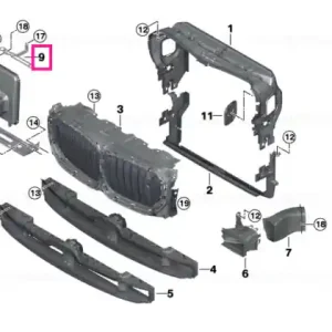 Transport gratuit Holder, supplementary cooler, top right - BMW