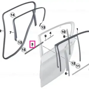 Reducere specială Inner weatherstrip, rear left door - BMW
