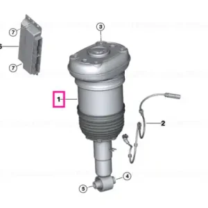 Air spring strut, rear left VDC HIGH - BMW Bestseller