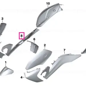 Comandă acum Lateral trim panel, right OCEAN-BLUE - BMW Motorrad