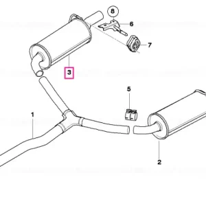 Rear silencer, right - BMW - Mini Preț promoțional