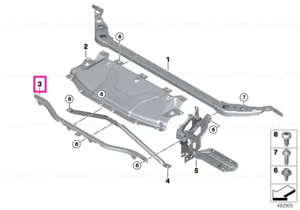 Connection, upper front - BMW Expediere rapidă