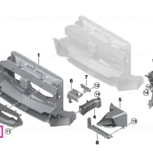 Air duct, upper right - BMW Bestseller