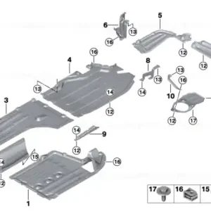 Underbody panelling, rear - BMW Plată sigură