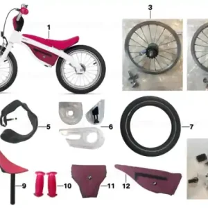 Calitate înaltă BMW Kidsbike road wheel front 14", SILVER