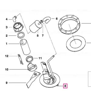 Plată securizată Fuel pump flange - BMW Motorrad