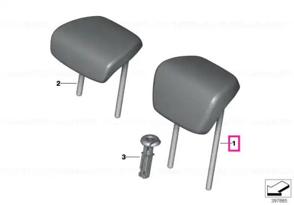 Retur gratuit Head rest cloth ANTHRAZIT - BMW