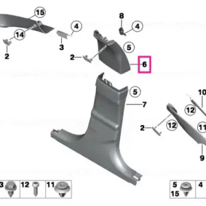 Capac coloană B sus stânga - OYSTER - BMW Disponibil imediat