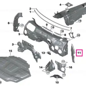 Ultima șansă Garnitură cadru lateral stânga - BMW