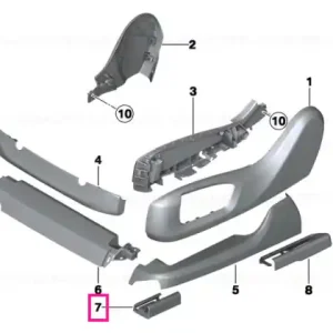 Bestseller Tapiterie șină scaun față dreapta OYSTER - BMW