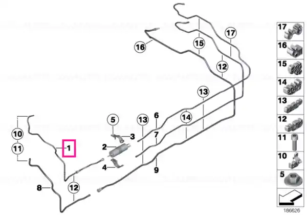Reduceri Feed line, front - BMW