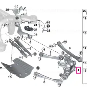 Wheel carrier, rear left - BMW Retur gratuit